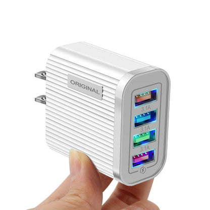 Luminous 4 USB mobile phone charging head