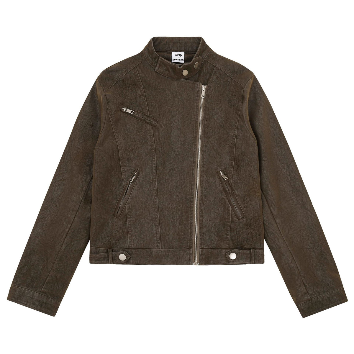 Women's cropped moto jacket - view 1