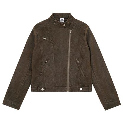 Women's cropped moto jacket - view 1