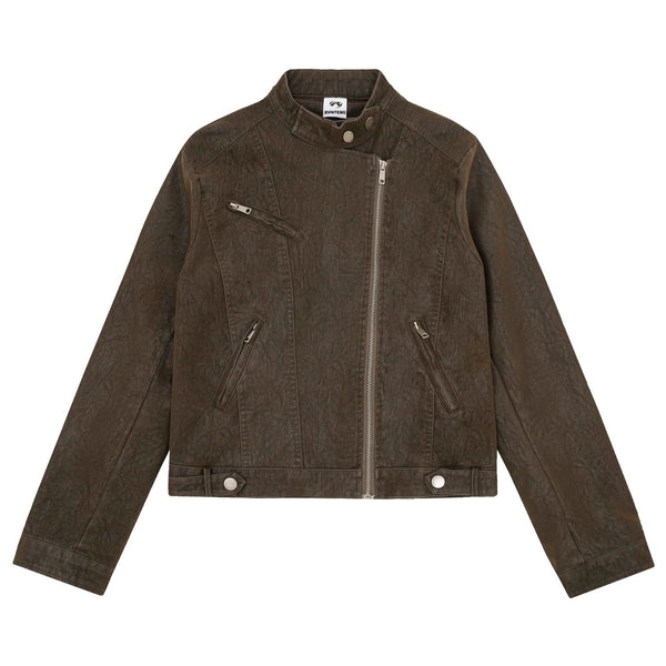 Women's cropped moto jacket - view 1