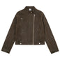 Women's cropped moto jacket - view 1