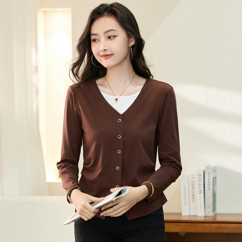Slim fit long sleeved T-shirt