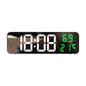9-Inch Digital Wall Clock: Temp/Humid, Night Mode, Snooze, 12/24H, USB Plug-in LED Alarm Clock