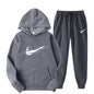 Hooded pullover printed sweatpants