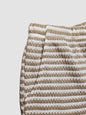 Loose striped drawstring waistband pocket casual pants