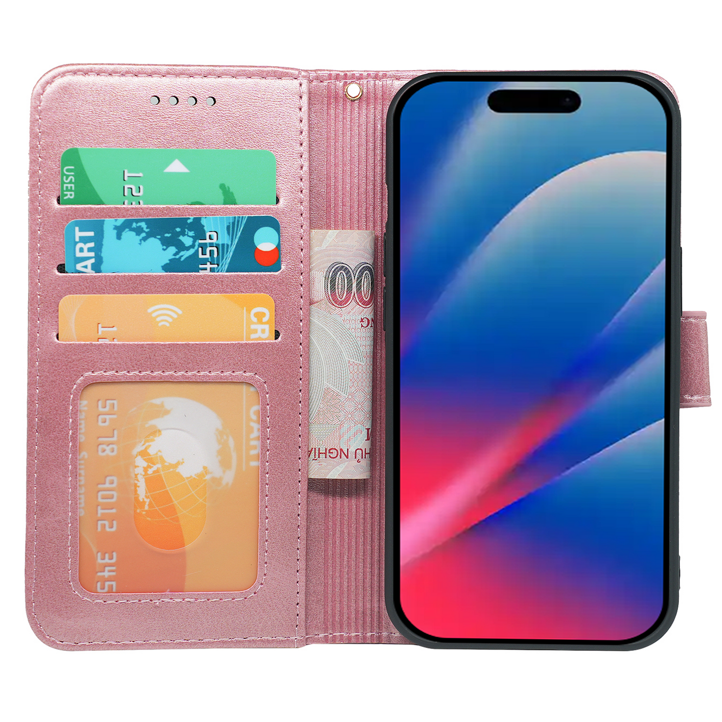 Coque Portefeuille en Cuir avec Étui à Rabat pour iPhone 17 Series