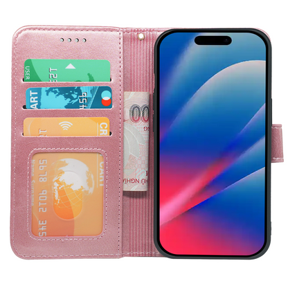 Coque Portefeuille en Cuir avec Étui à Rabat pour iPhone 17 Series