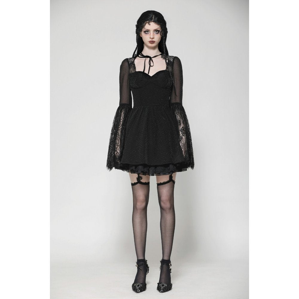 Robe en résille gothique à lacets Greta Dark Mystique de Dark in Love