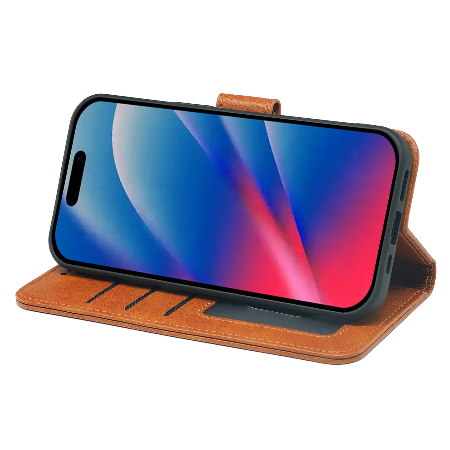 Coque Portefeuille en Cuir avec Étui à Rabat pour iPhone 17 Series