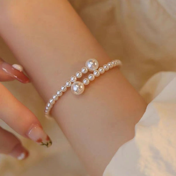 Bracelet vintage de perles de luxe léger pour femme