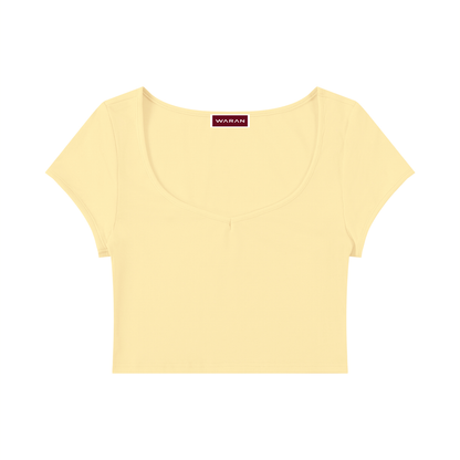 Women's Slim Cap Sleeve Crop T-Shirt
