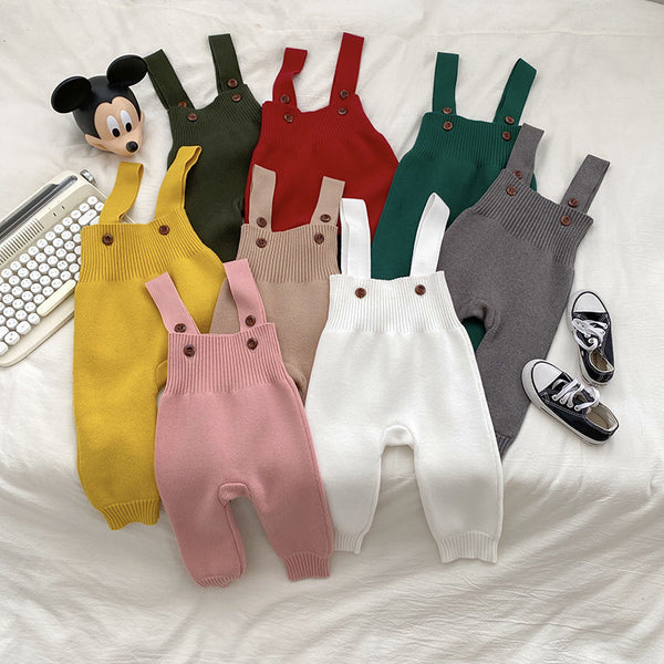 Baby Knit Bib Jumpsuit