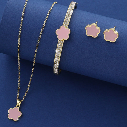Five Petal Flower Three-piece Set