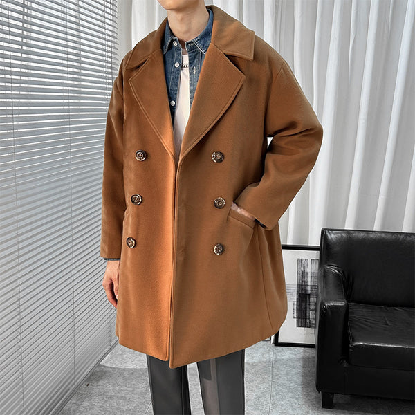 Mid-length Trench Woolen Coat