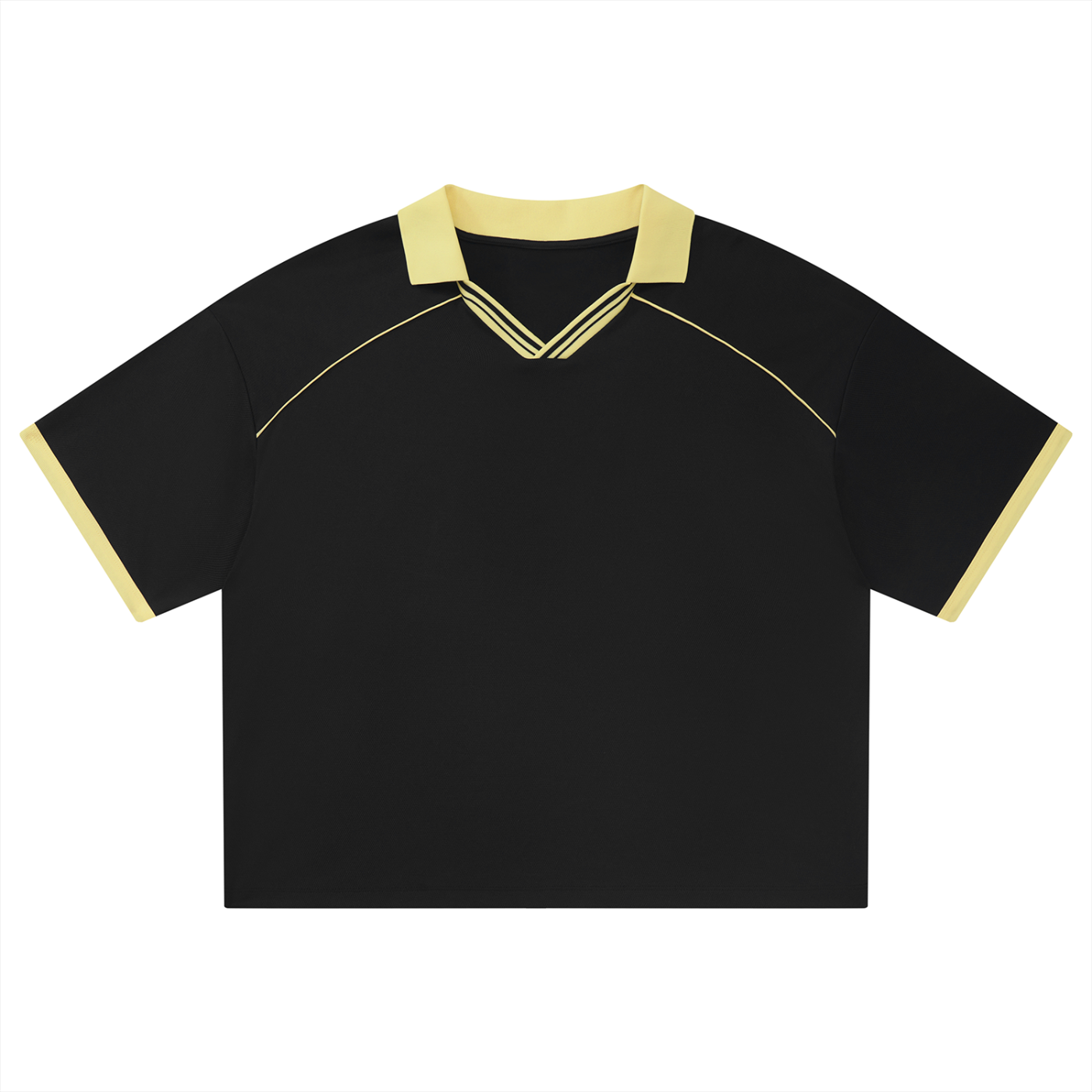 Unisex Collared Piping Boxy Soccer Jersey