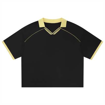 Unisex Collared Piping Boxy Soccer Jersey