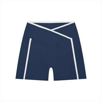 Women's High Rise Color Block Yoga Shorts 220GSM