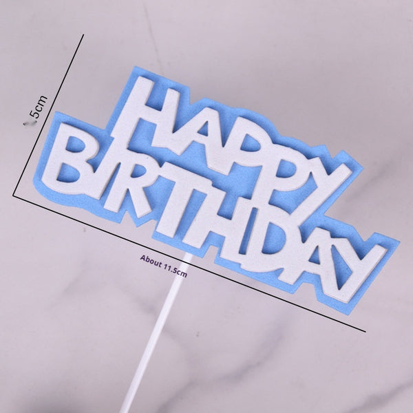 EVA Happy Birthday Cake Decoration Card