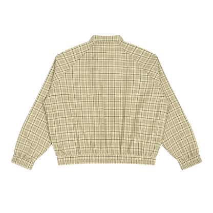 Unisex Plaid Full-Zip Track Jacket 130GSM