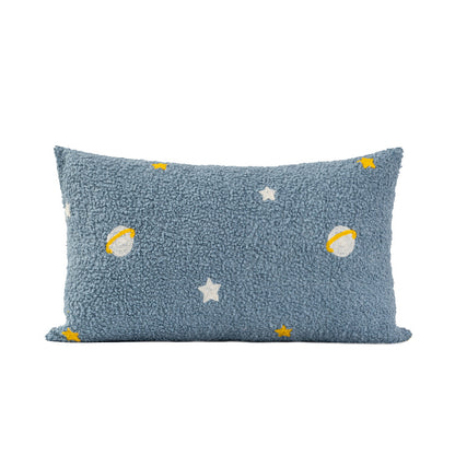 Blue Planet Embroidered Pillow