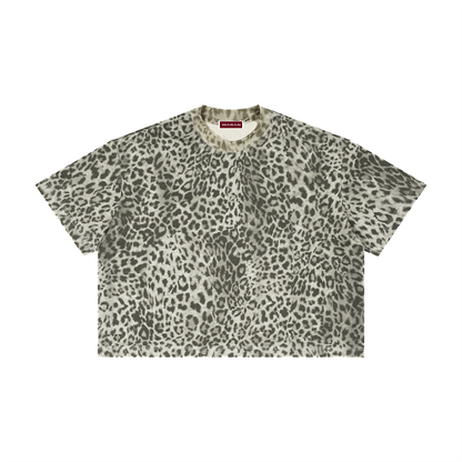 Unisex Leopard Print Boxy T-Shirt