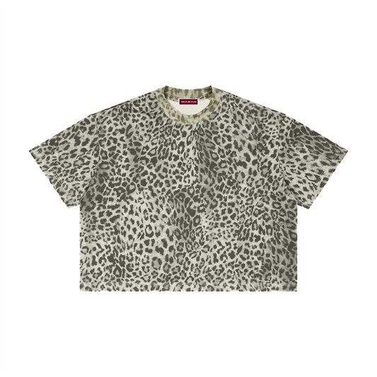Unisex Leopard Print Boxy T-Shirt