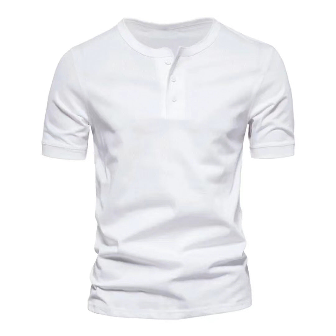 Men's Crew Neck Solid Colour T-Shirt - Short Sleeve
