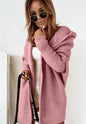 Women's Hooded Cardigan - Loose Knit Batwing Sleeve Sweater