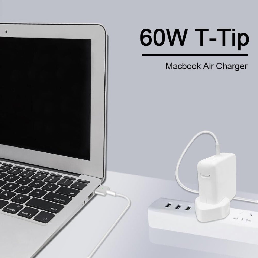 Power Cable Adapter Charger For MacBook Air 11-13-60W, MagSafe 2, T-Tip