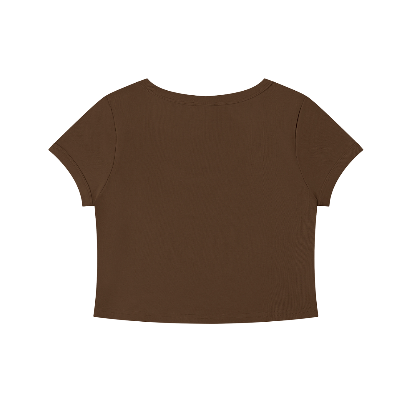 Women's Solid Color Slim Crop T-Shirt