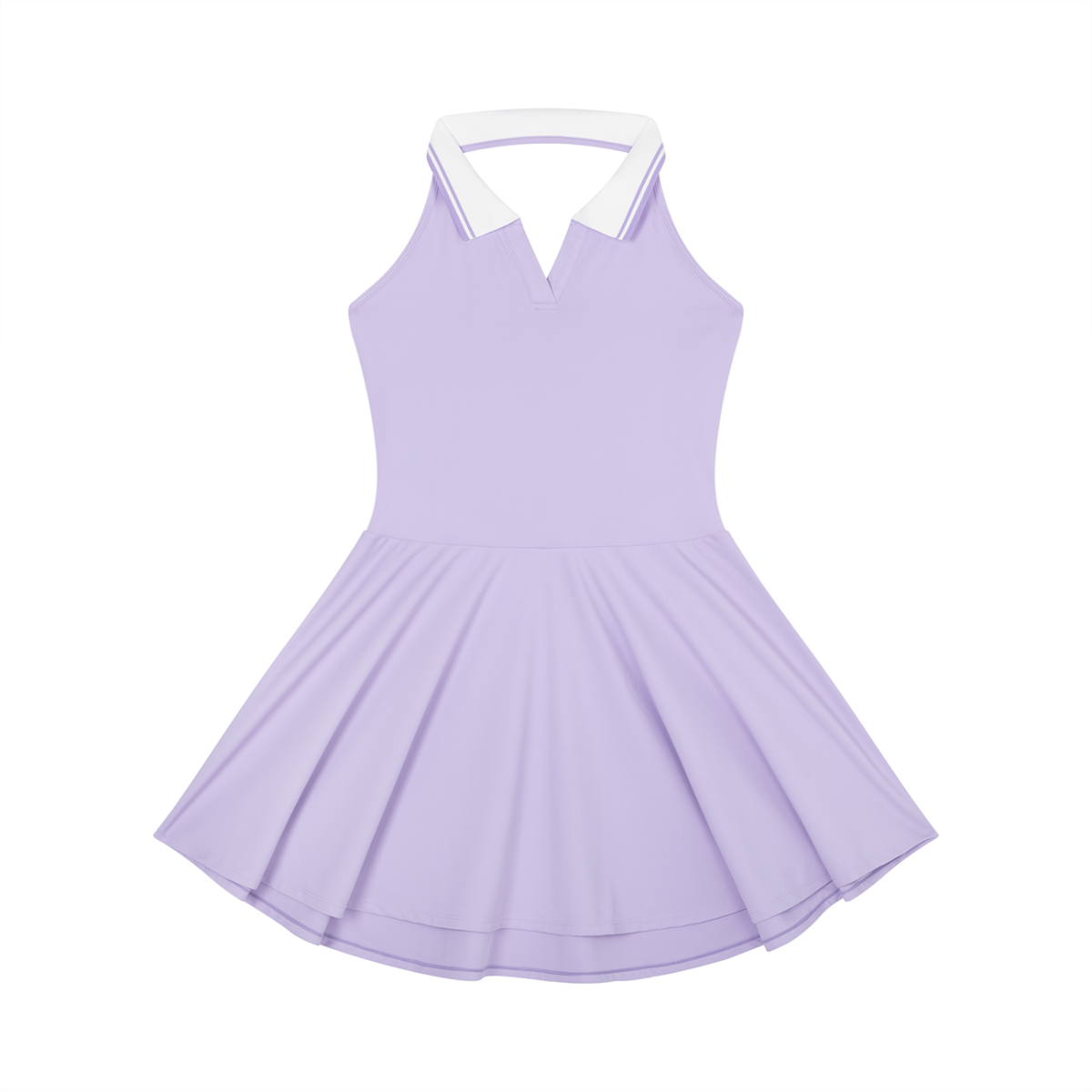 Women's Collared Halter A-Line Tennis Dress 210GSM