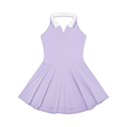 Women's Collared Halter A-Line Tennis Dress 210GSM
