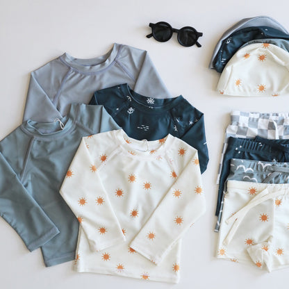 Children's Long-sleeve Two-piece Swimsuit