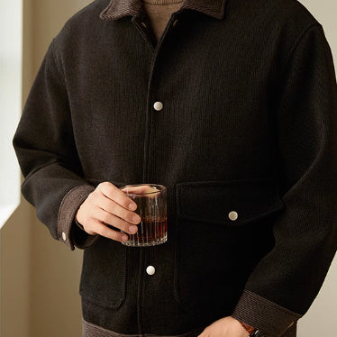 Manteau à revers courts pour homme