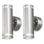 4lite Marinus GU10 Bi-Directional Outdoor Wall Light without PIR - Stainless Steel