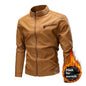 Manteau en cuir pour hommes, style motard décontracté, rétro, à coutures, pour le printemps et l'automne, transfrontalier