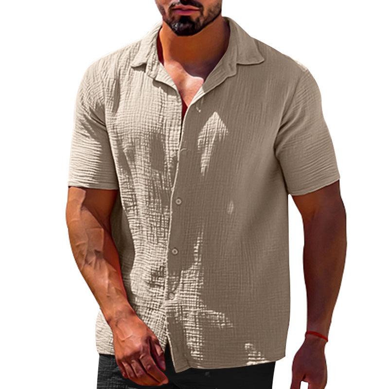 Mens open collar Linen Shirts