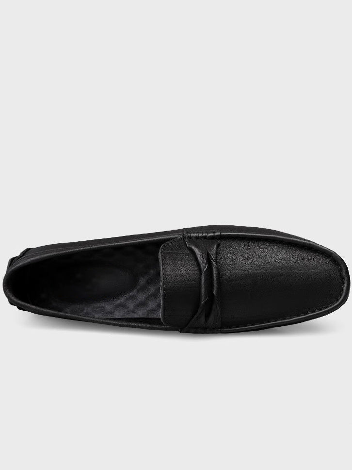 Genuine Leather Slip-on Lofter Peas
