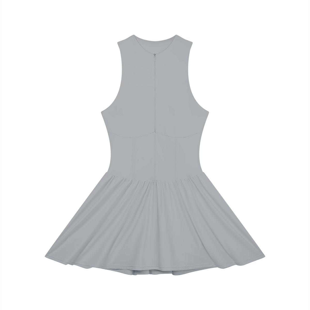 Women's Ruched Sleeveless Full-Zip Dress 220GSM