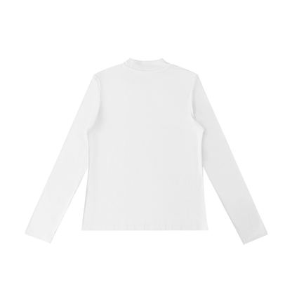 Mock Neck Long Sleeve T-Shirt