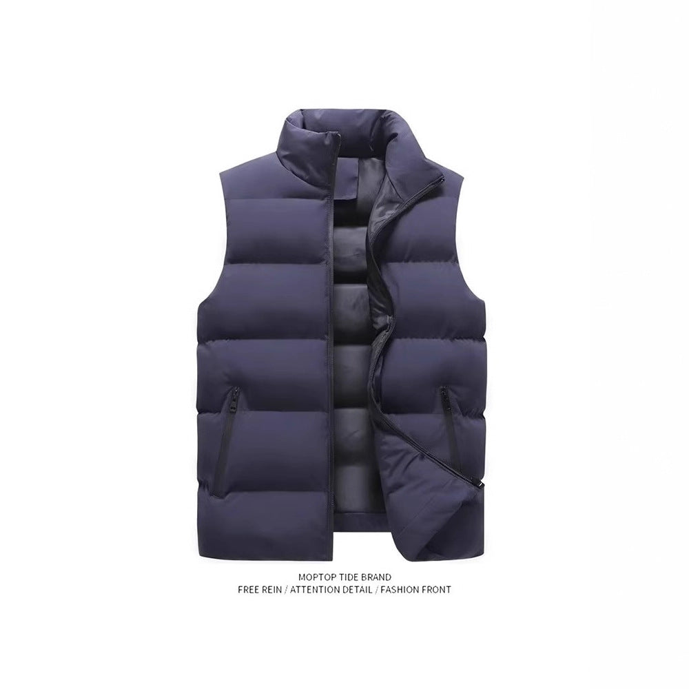 Casual Loose Warm Men's Vest with Fleece Lining