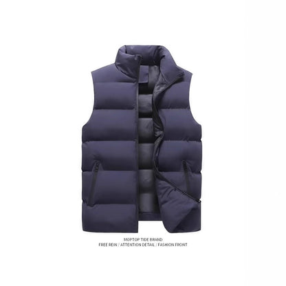 Casual Loose Warm Men's Vest with Fleece Lining