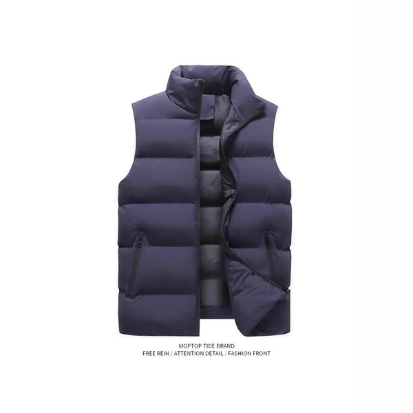 Casual Loose Warm Men's Vest with Fleece Lining