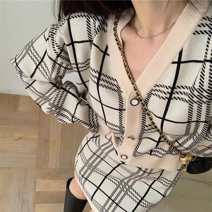 Body Skirt Knitted Two Piece Set for Women