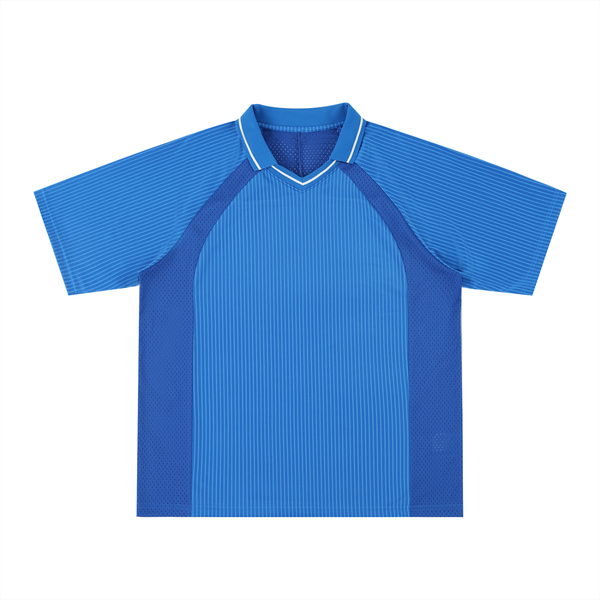 Striped V-Neck Soccer Jersey