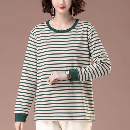 Striped long sleeved t-shirt for women