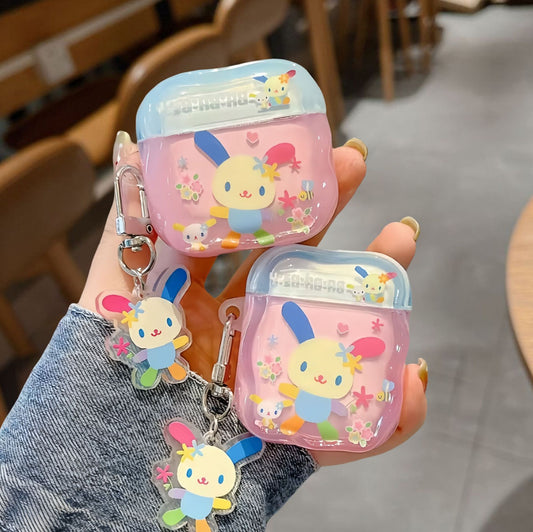 Cute Flower Bunny Earphone Case, Compatible with AirPods 4/3 and 2 Pro,