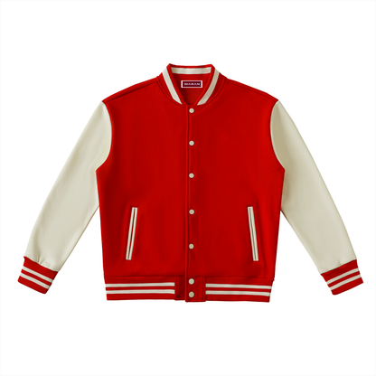 Waran Two-Tone Fleeced Varsity Jacket