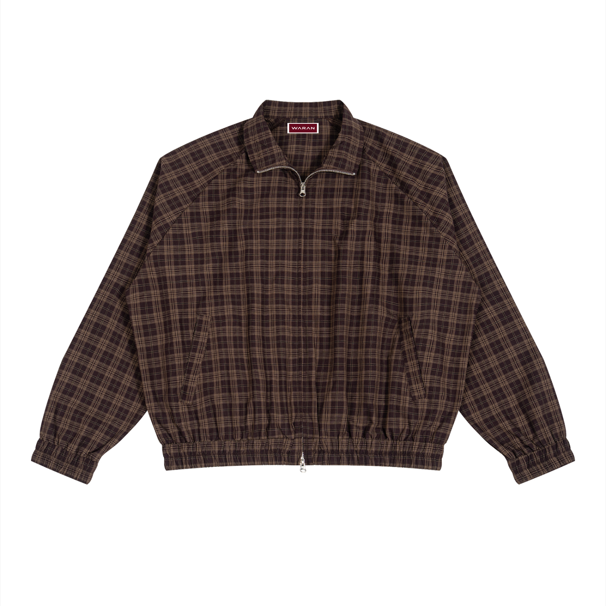 Unisex Plaid Full-Zip Track Jacket 130GSM