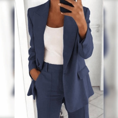 Womens Long-sleeved Lapel suit